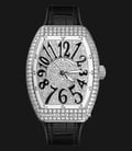 Franck Muller Vanguard V32 SC AT FO AC NR Diamond Aftersetting Dial Black Shiny Leather Strap-0
